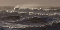 Wellen der Nordsee im Sturm