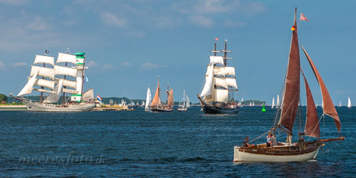 Segeln vor Kiel auf der Ostsee mit Traditionsseglern
