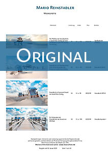 Meeresfoto-Katalog, Original-Fertigung