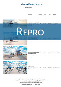 Meeresfoto-Katalog, Repro-Fertigung