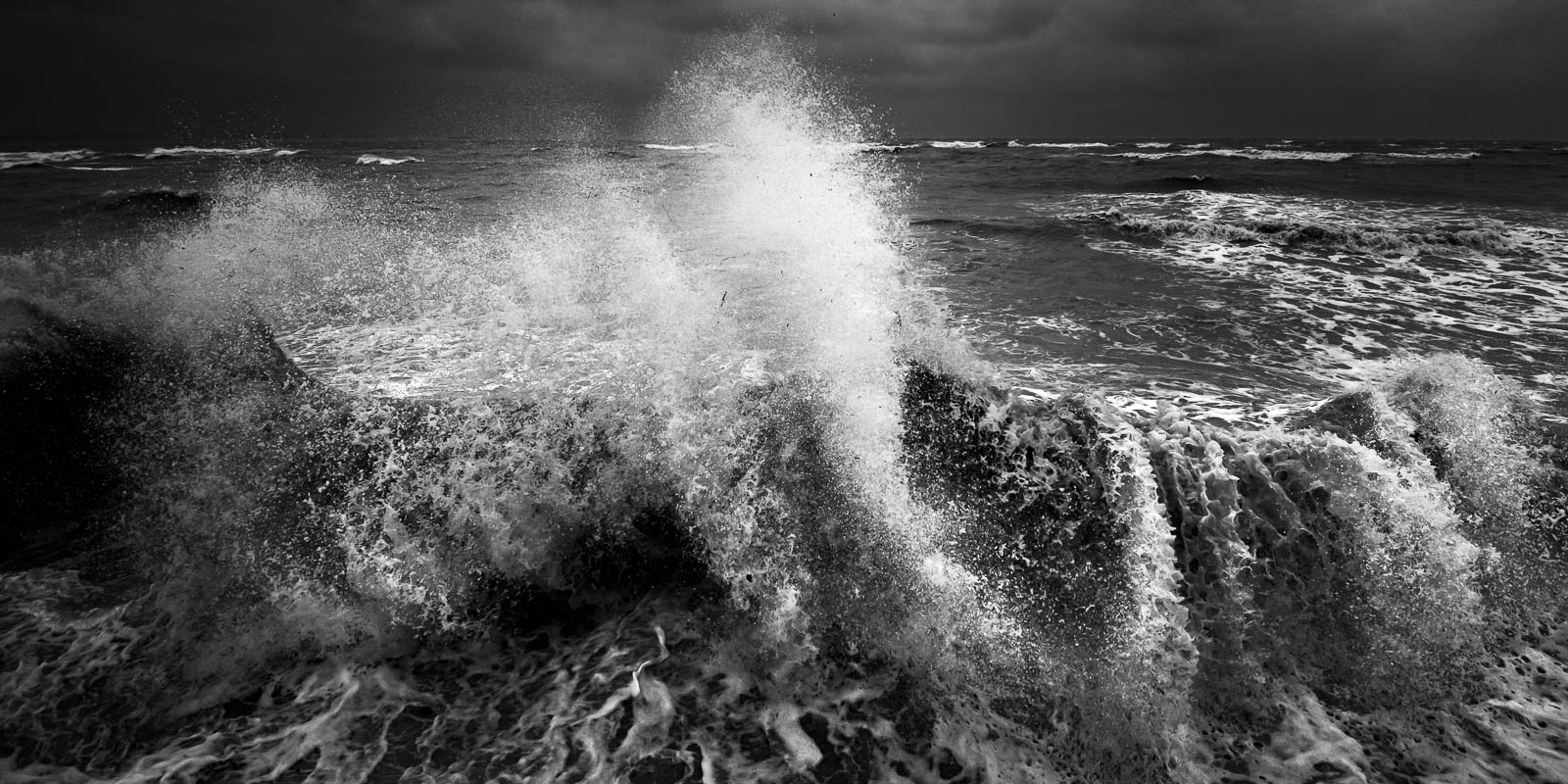 Brandungswalze während Ostseesturmflut