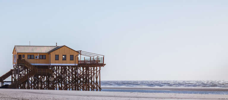 SPO mit Strandbar und Blick auf die Nordsee