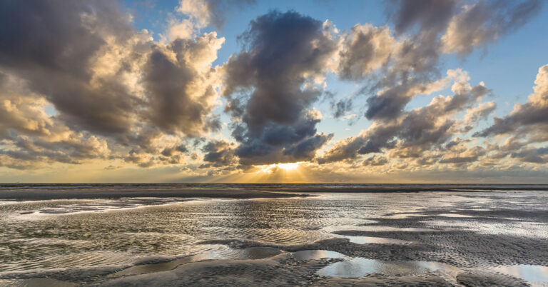 Priele vor Sonnenuntergang